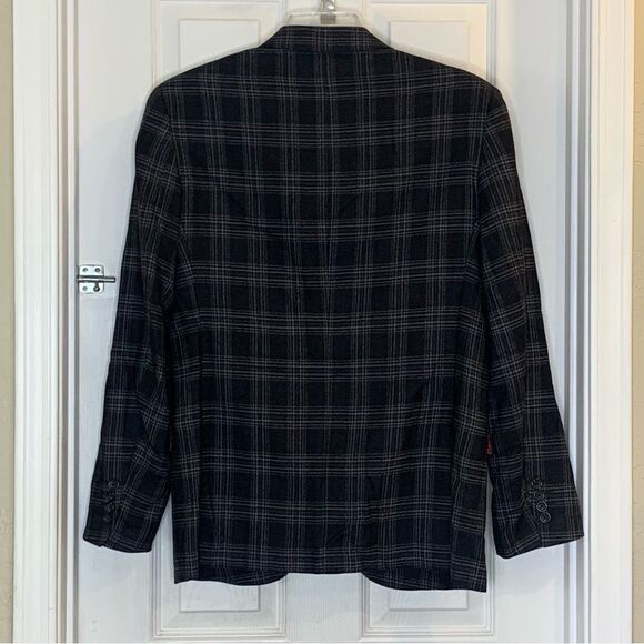 S2 Couture Gray Plaid Sports Coat Size 40R - Picture 9 of 9